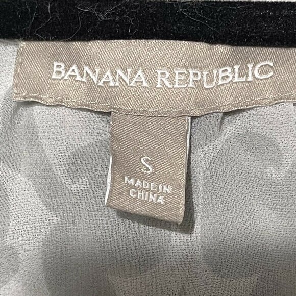 Banana Republic Womens Size Small Gray Floral Long Sleeve Blouse - Picture 5 of 6